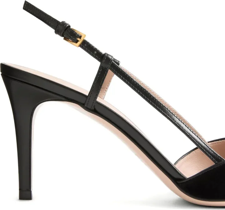 80mm VLogo Signature slingback pumps - Image 5