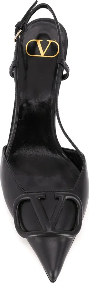 80mm VLogo Signature slingback pumps - Image 4