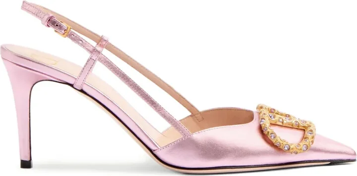 80mm VLogo Signature slingback pumps