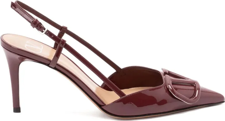 80mm VLogo Signature slingback pumps