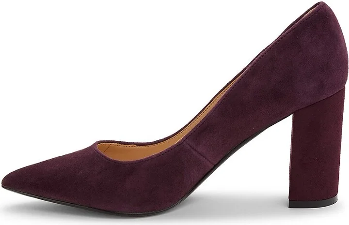 80MM Winnie Block Heel Suede Pumps - Image 4
