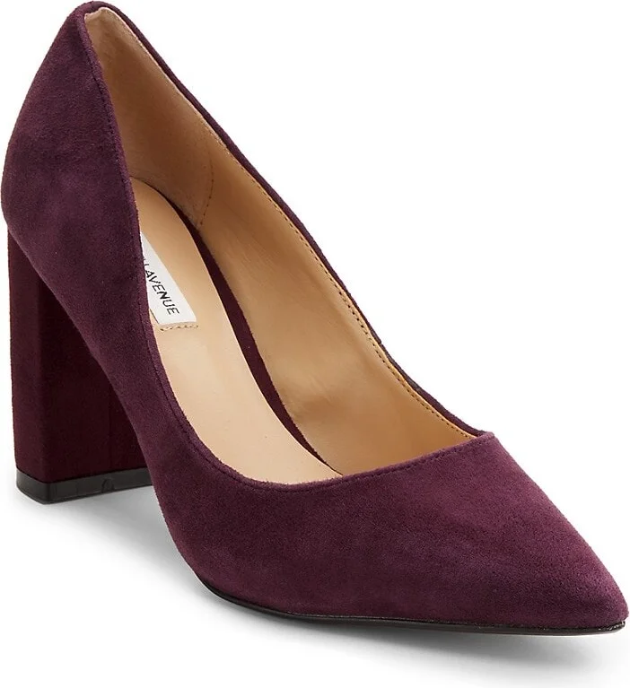 80MM Winnie Block Heel Suede Pumps - Image 2