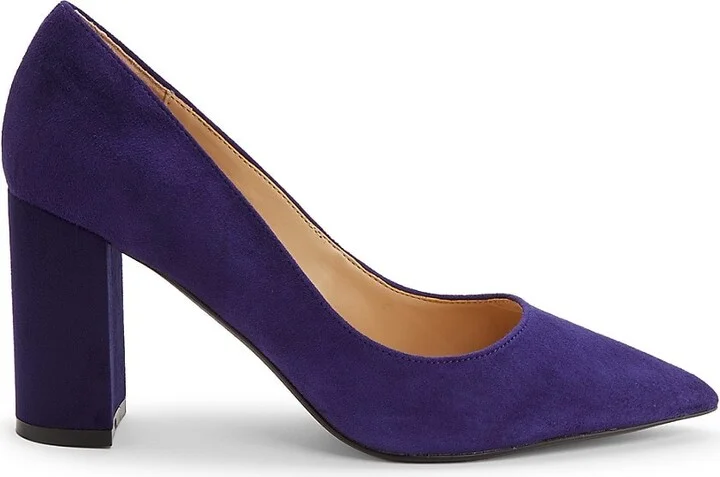 80MM Winnie Block Heel Suede Pumps