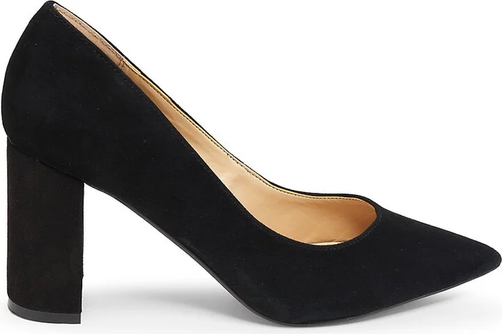 80MM Winnie Block Heel Suede Pumps