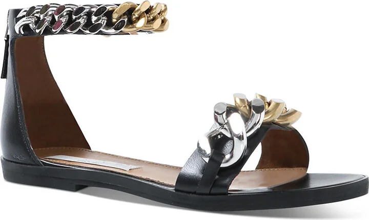 810006W1CU0 Womens Belted Leather Ankle Strap