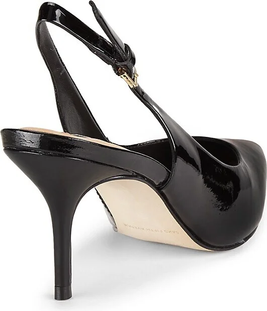 81MM Patent Leather Slingback Pumps - Image 3
