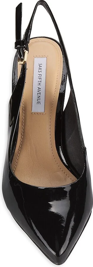 81MM Patent Leather Slingback Pumps - Image 5