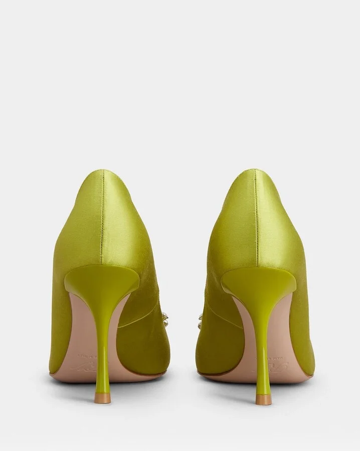 85 Bouquet Strass Buckle Pumps in Satin - Image 2