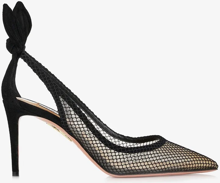 85 Bow Tie Mesh Pumps
