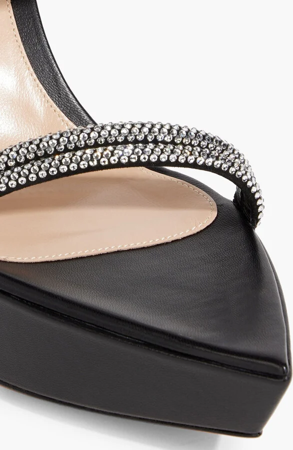 85 Crystal-Embellished Leather Platform Sandals - Image 7