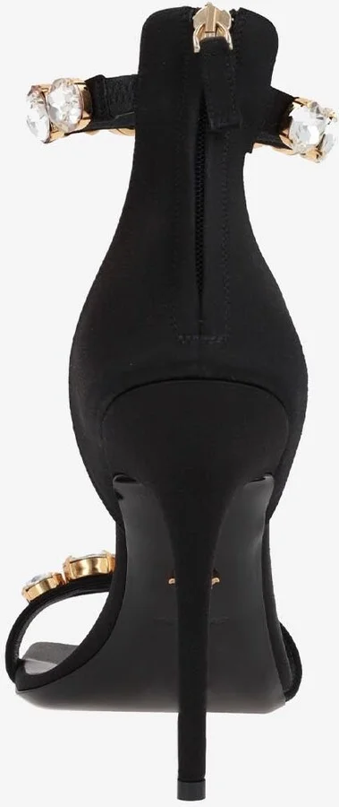 85 Crystal-Embellished Satin Sandals - Image 2