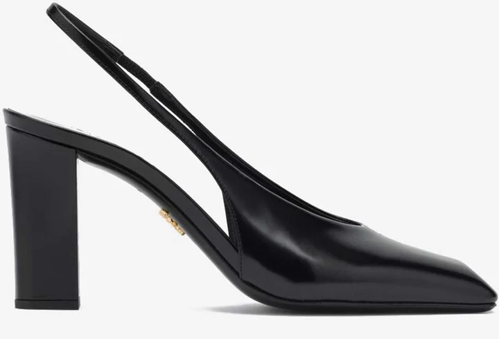 85 Leather Slingback Pumps