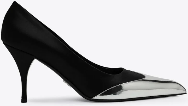 85 Metallic Cap-Toe Pumps