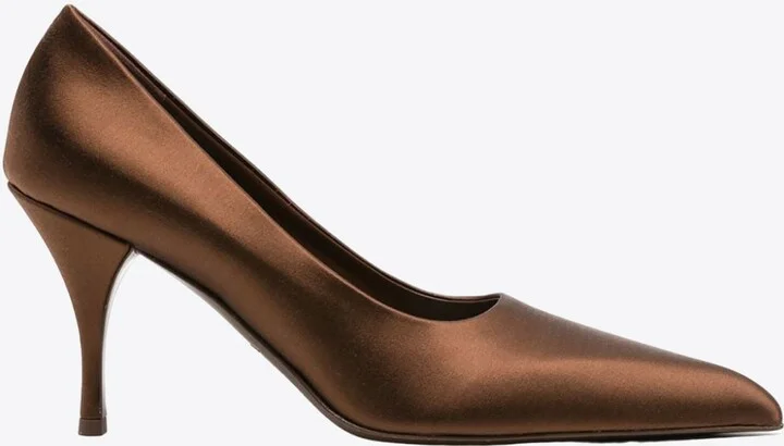 85 Pointed-Toe Satin Pumps