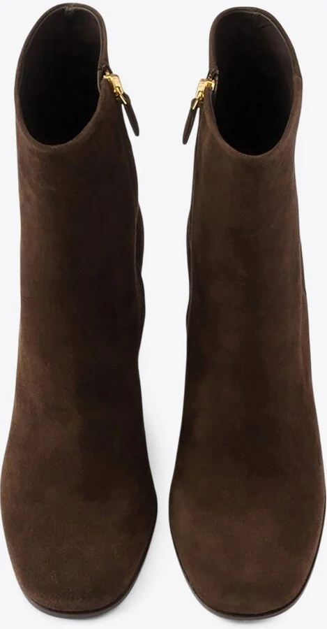 85 Triangle Logo Suede Ankle Boots - Image 2