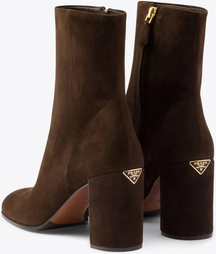 85 Triangle Logo Suede Ankle Boots - Image 3