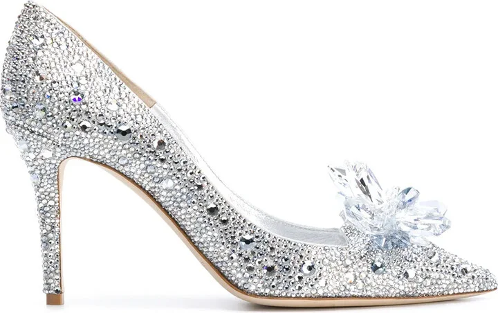 85mm Alia crystal-embellished pumps