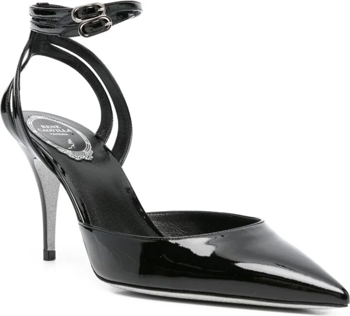 85mm Ankle-Strap Pointed-Toe Pumps - Image 2