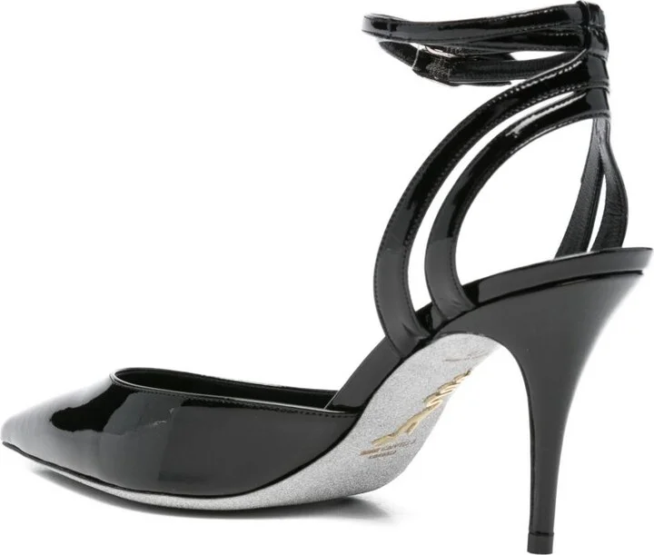 85mm Ankle-Strap Pointed-Toe Pumps - Image 3