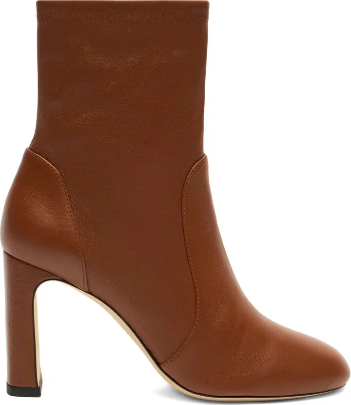 85mm Babette leather ankle boots