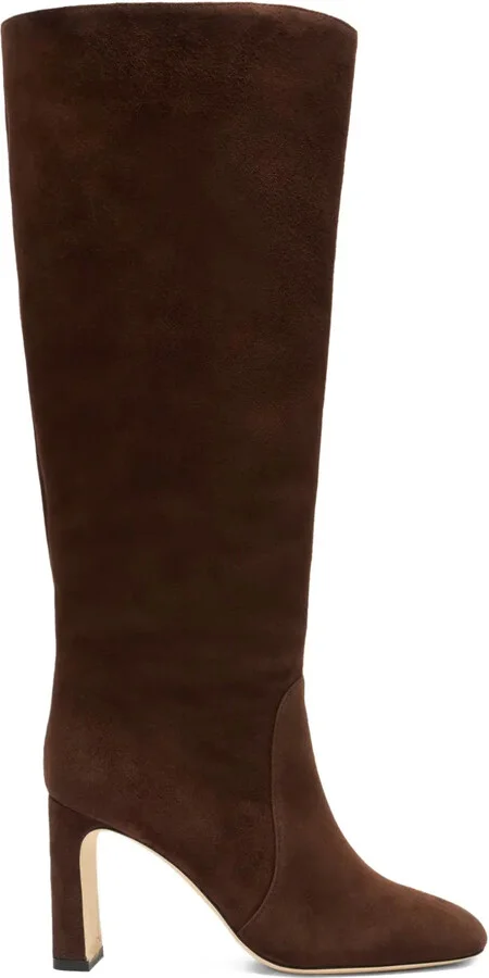 85mm Babette Tubo suede boots