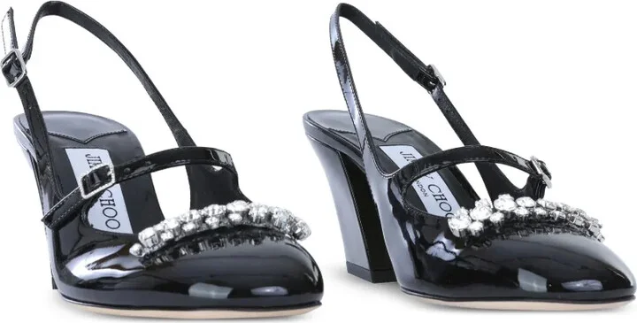 85mm Belinda crystal-embellished slingback pumps - Image 2