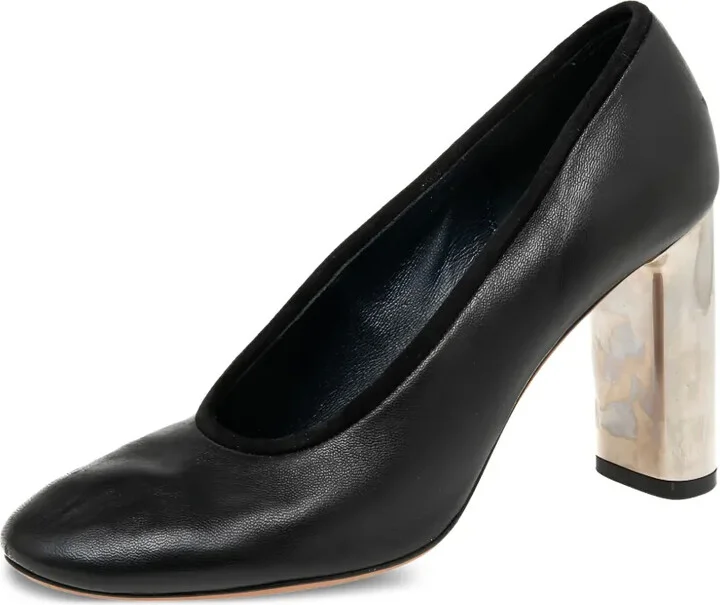 85mm Block-Heel Almond-Toe Pumps - Image 3