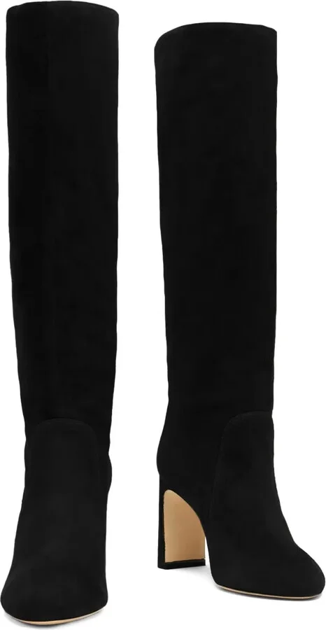 85MM block-heel suede boots - Image 2