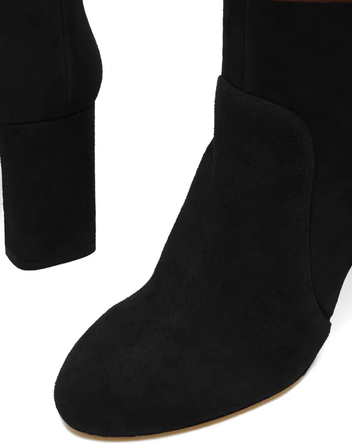 85MM block-heel suede boots - Image 3