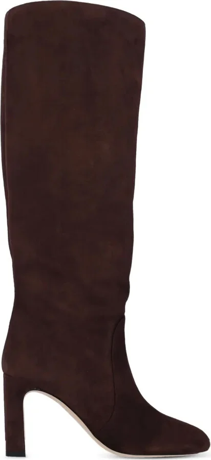 85mm Block-Heel Suede Boots