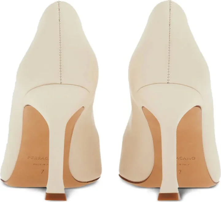 85mm Bow-Detail Leather Pumps - Image 3