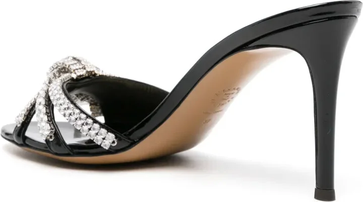 85mm Bow-Detail Patent Sandals - Image 3