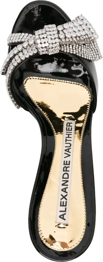 85mm Bow-Detail Patent Sandals - Image 4