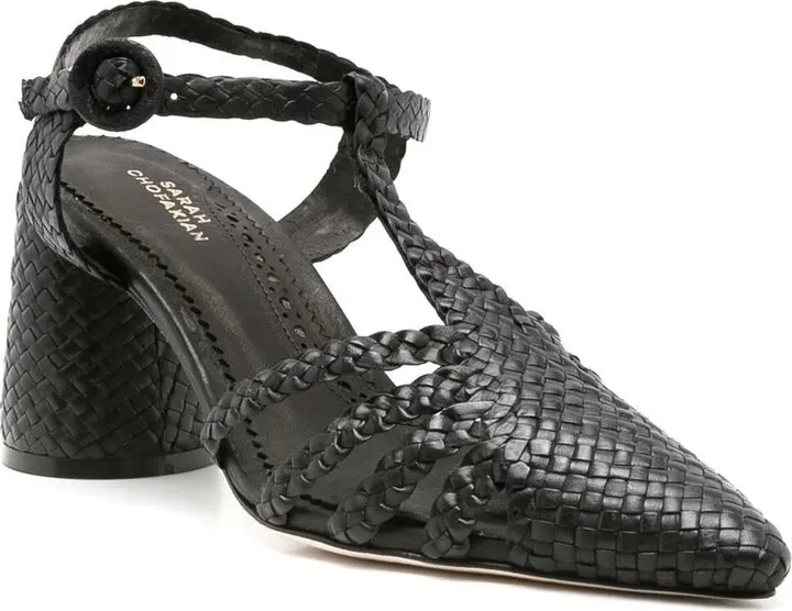 85mm Braided Leather Sandals - Image 2