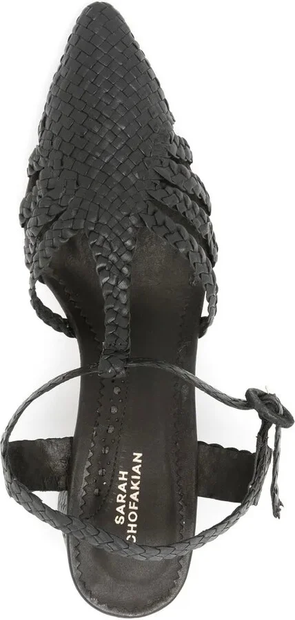 85mm Braided Leather Sandals - Image 4