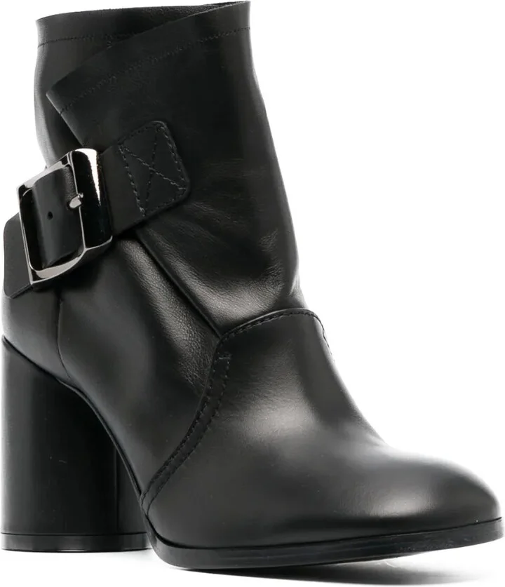 85mm Buckle-Detail Ankle Boots - Image 2