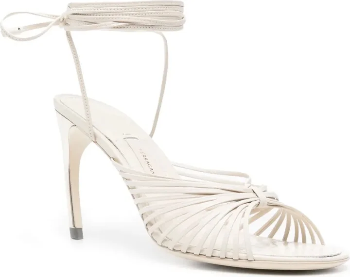 85mm Caged Leather Sandals - Image 2