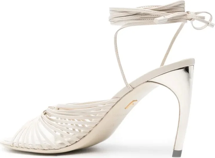 85mm Caged Leather Sandals - Image 3