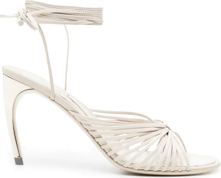 85mm Caged Leather Sandals