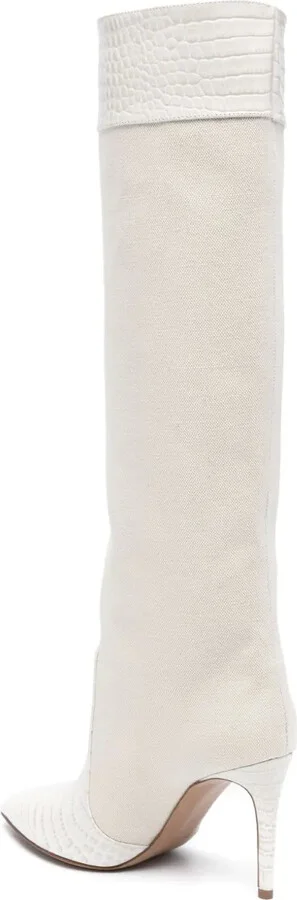 85mm Croc-Embossed Panels Boots - Image 3