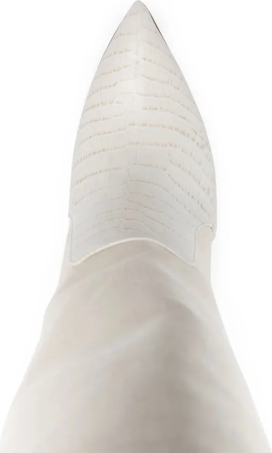 85mm Croc-Embossed Panels Boots - Image 4