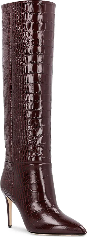 85mm Crocodile-Embossed Boots - Image 2