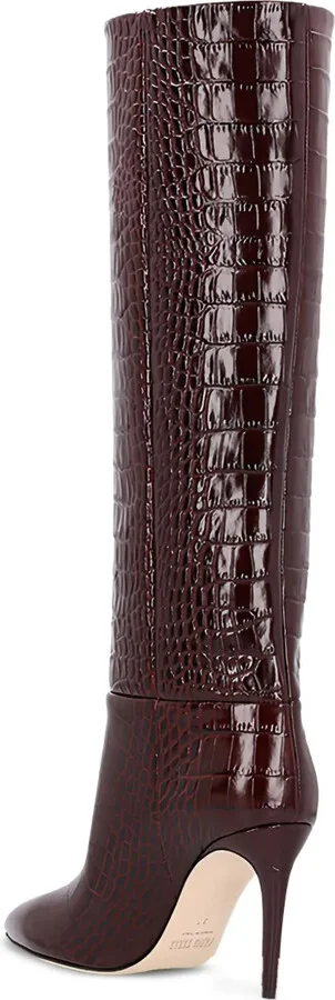 85mm Crocodile-Embossed Boots - Image 3