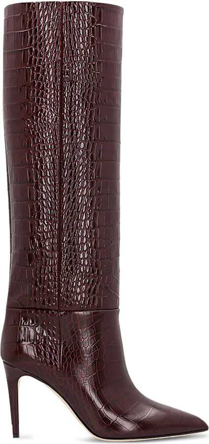 85mm Crocodile-Embossed Boots