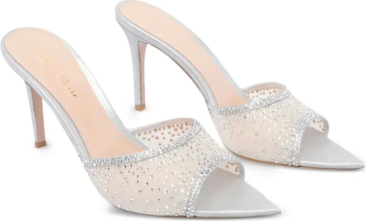 85mm Crystal-Embellished Heeled Mules - Image 2