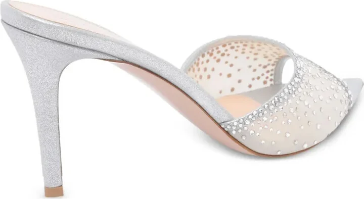 85mm Crystal-Embellished Heeled Mules - Image 3