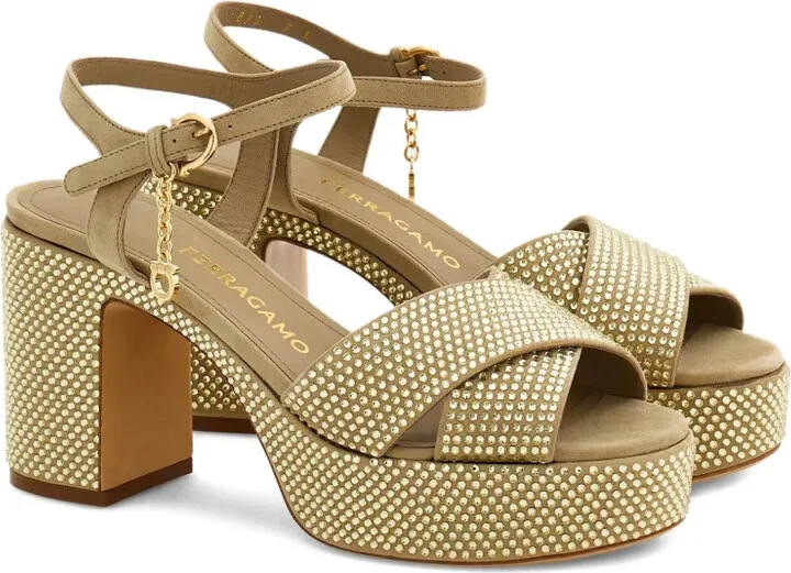 85mm Crystal-Embellished Sandals - Image 2