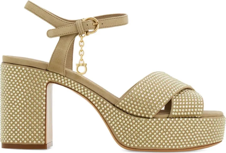 85mm Crystal-Embellished Sandals