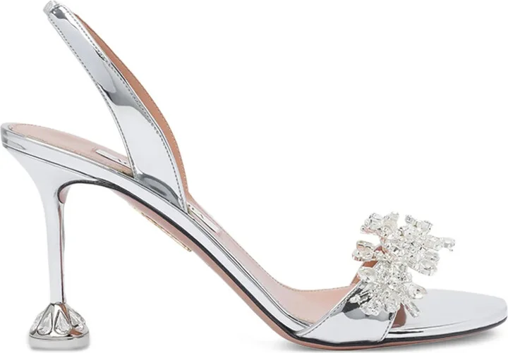 85mm Crystal-Embellished Slingback Sandals
