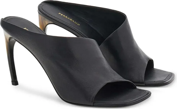 85mm Curved leather sandals - Image 2